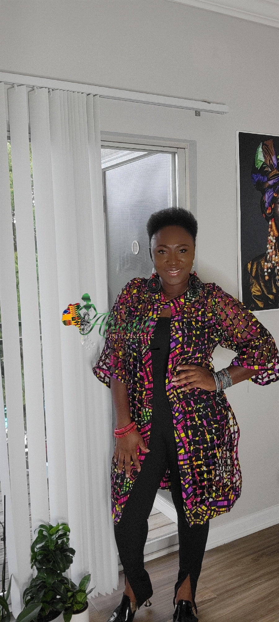 Ankara Webbed Coat