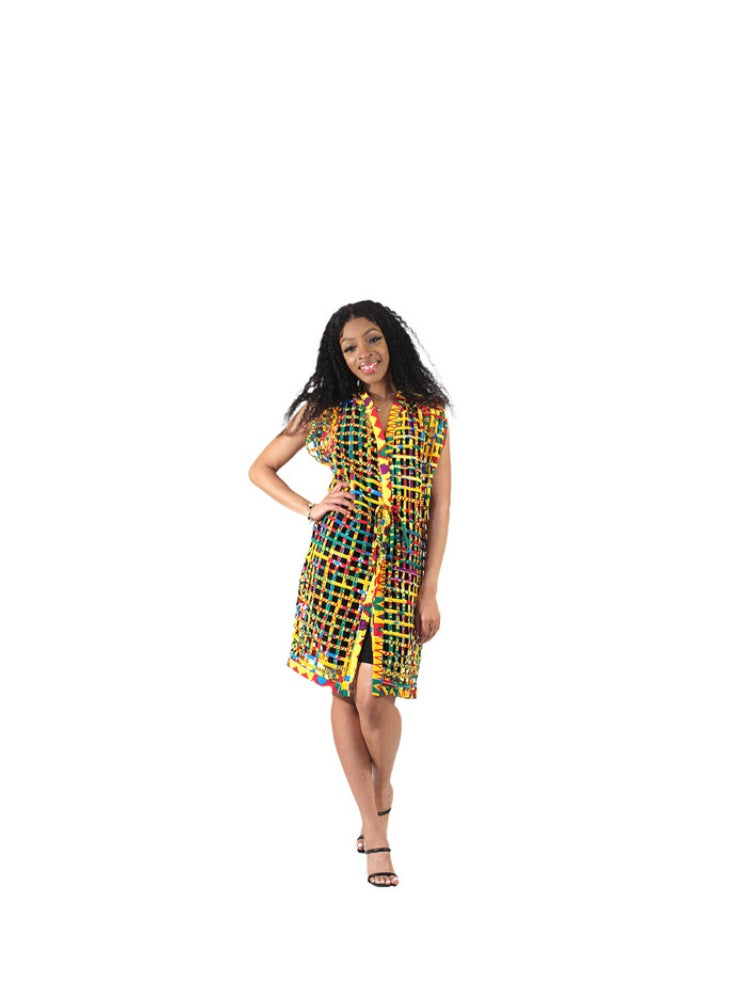 Ankara Webbed Coat