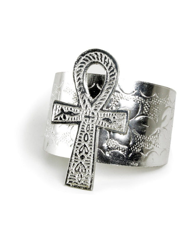 Unisex Ankh Cuff: Gold/Silver