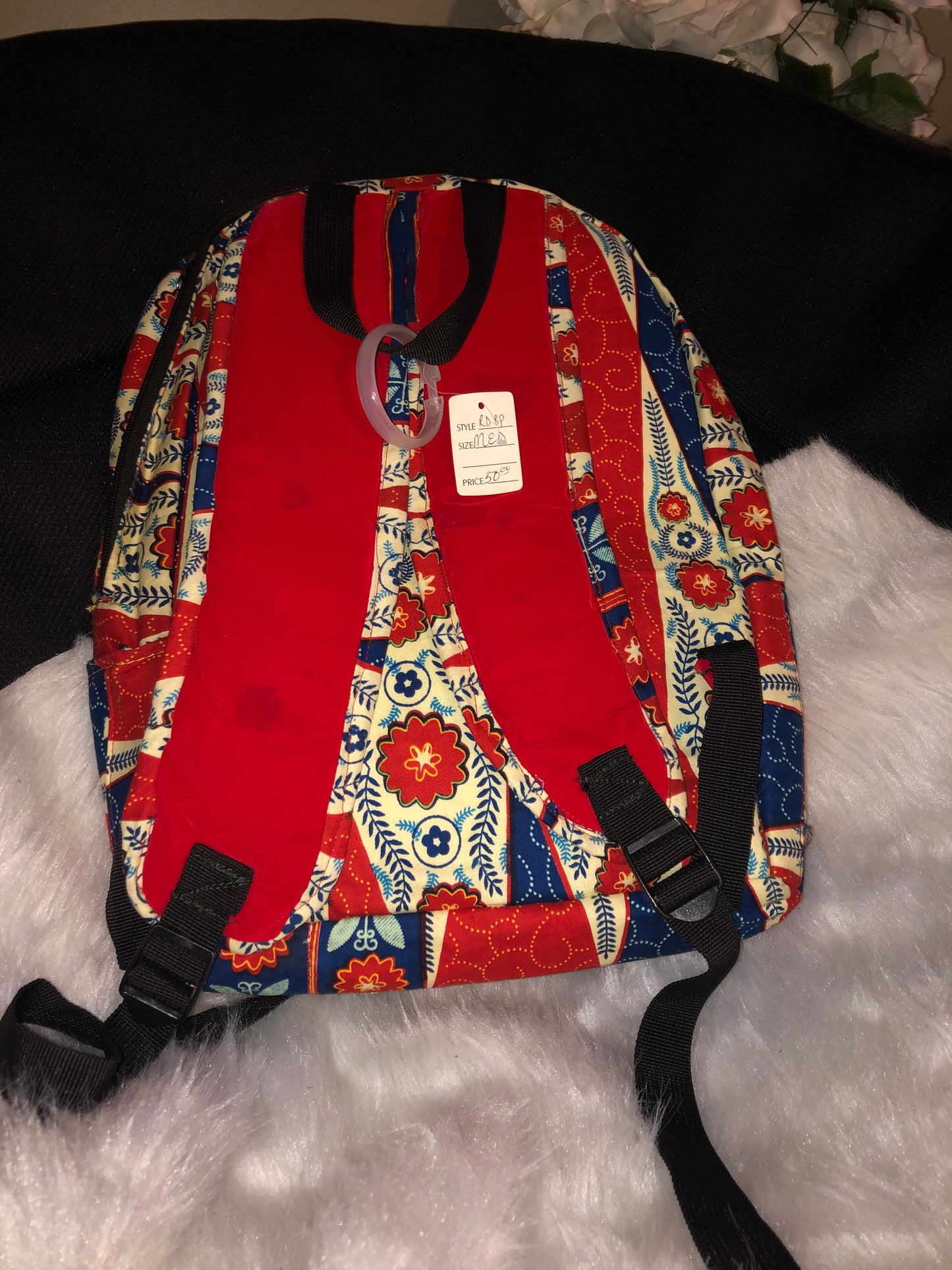 Ankara Red Back Pack