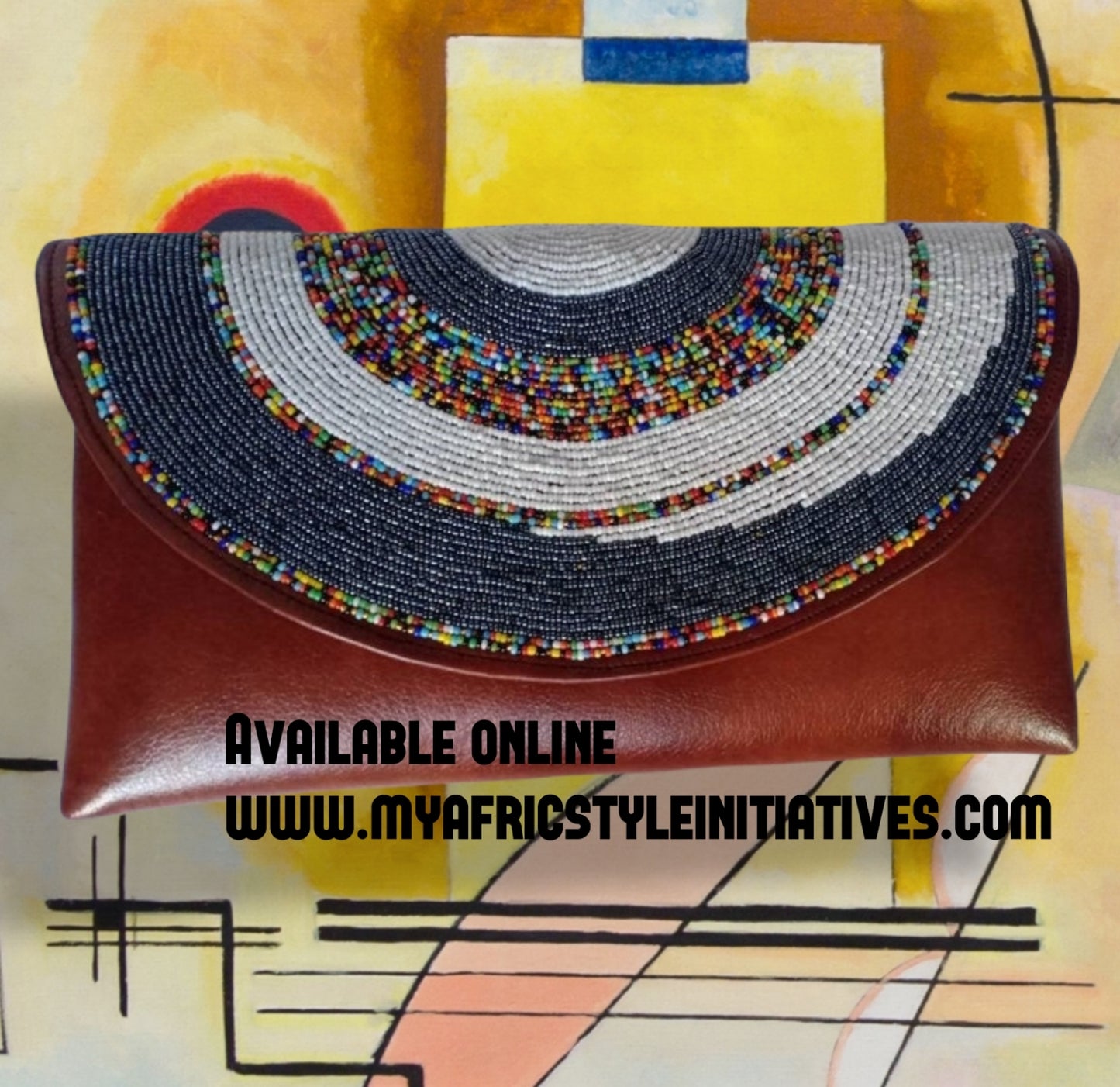 Leather Maasai Clutch