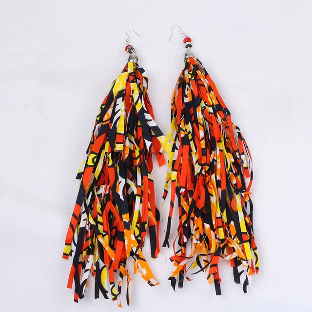 African Print Scaps Earrings