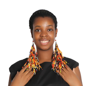 African Print Scaps Earrings