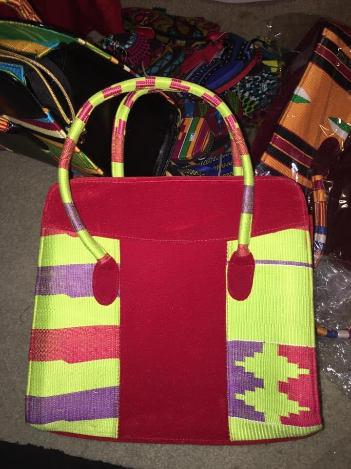 Weaved Kente Leather Bags