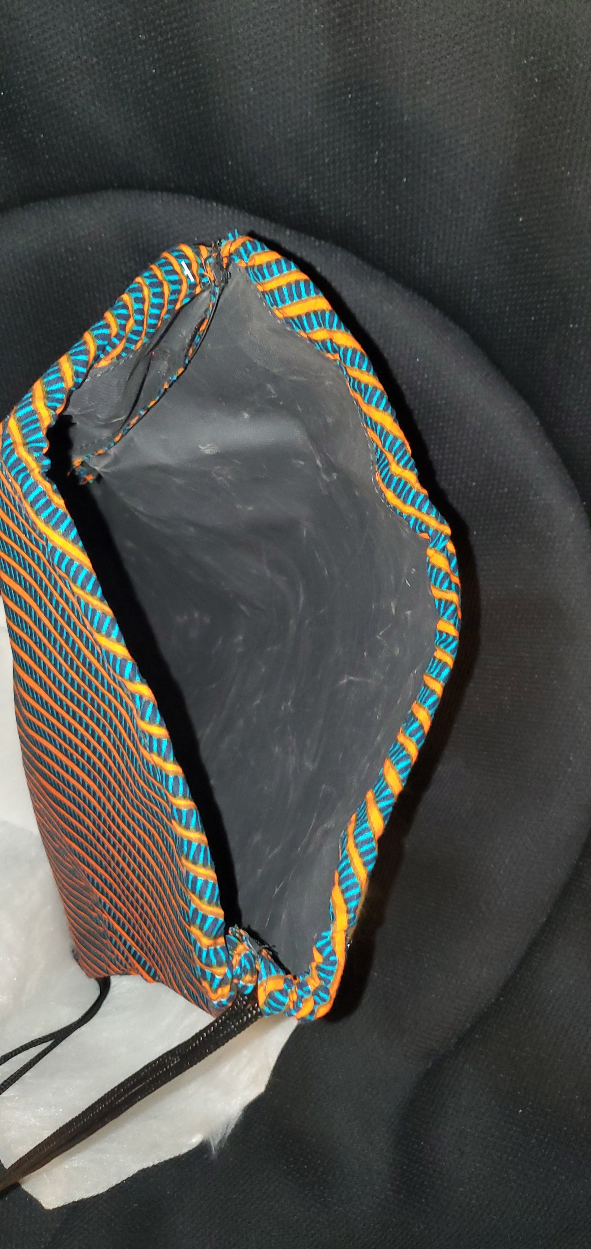 African Print Drawstring Bag