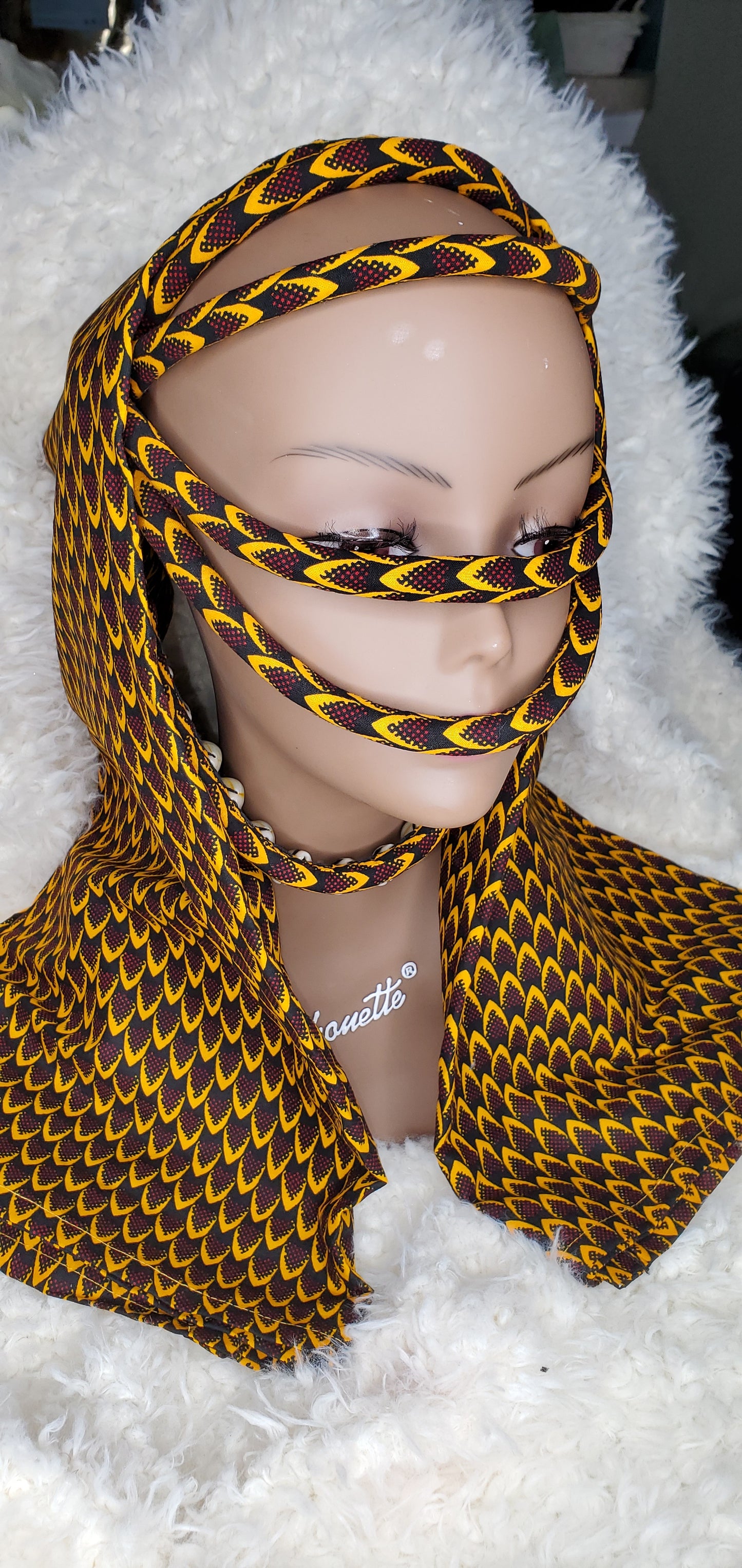 Snake Skin Print Headwrap And Earrings Set