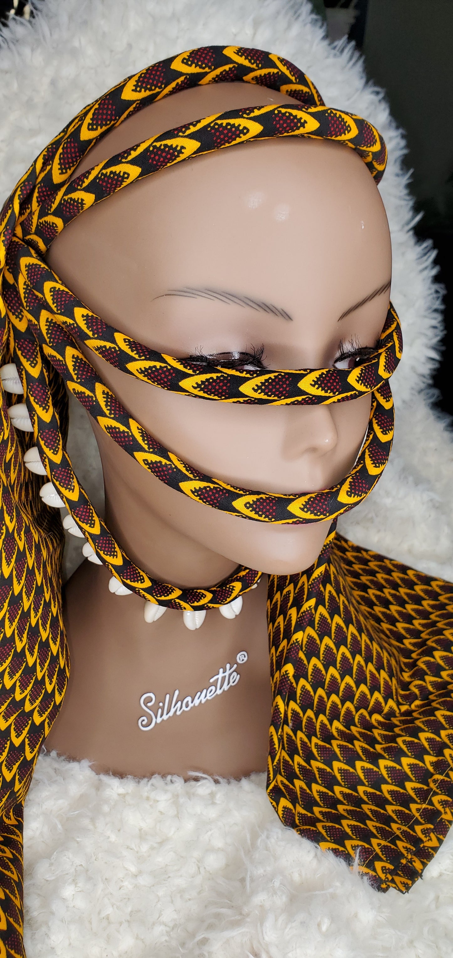 Snake Skin Print Headwrap And Earrings Set