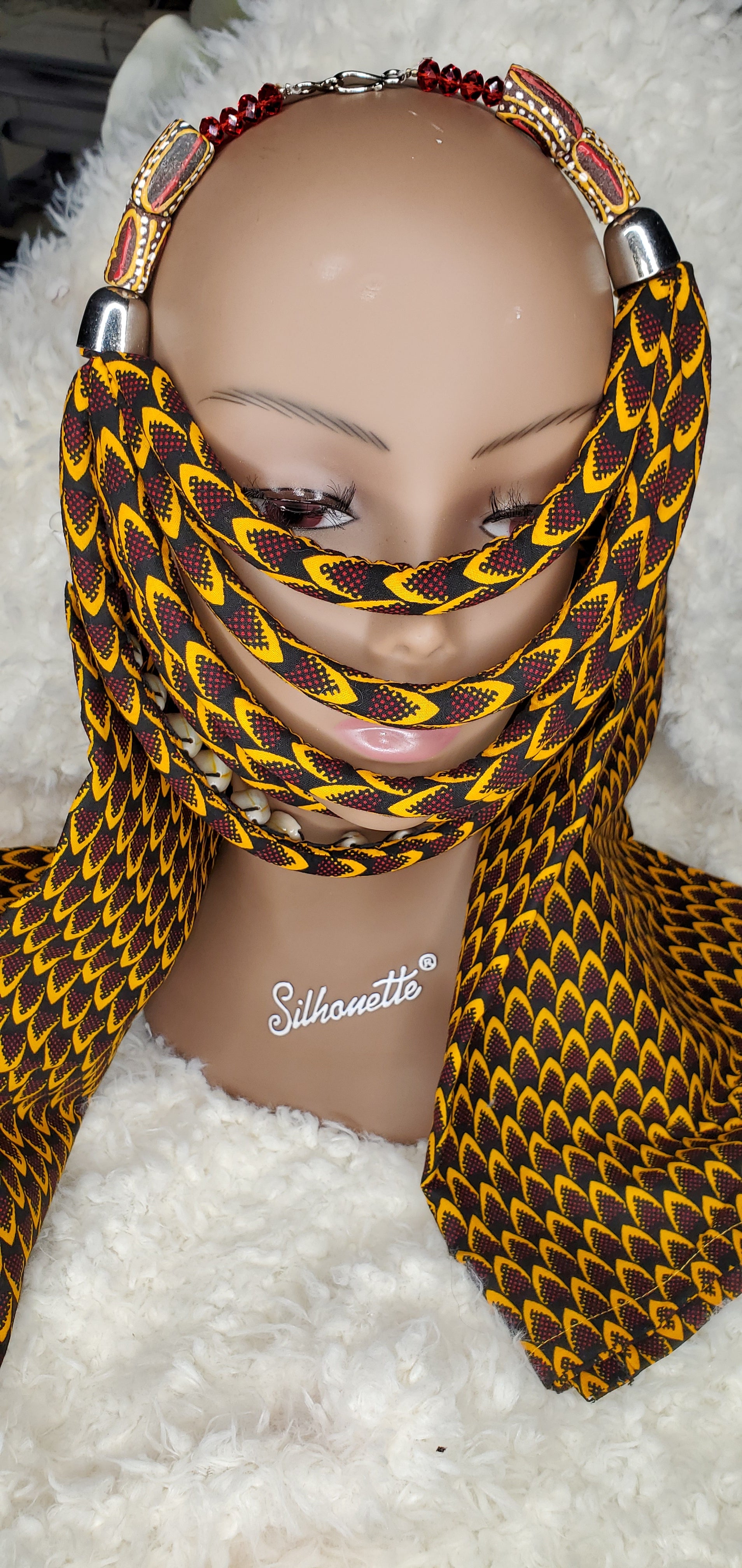 Snake Skin Print Headwrap And Earrings Set