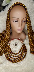 Snake Skin Print Headwrap And Earrings Set