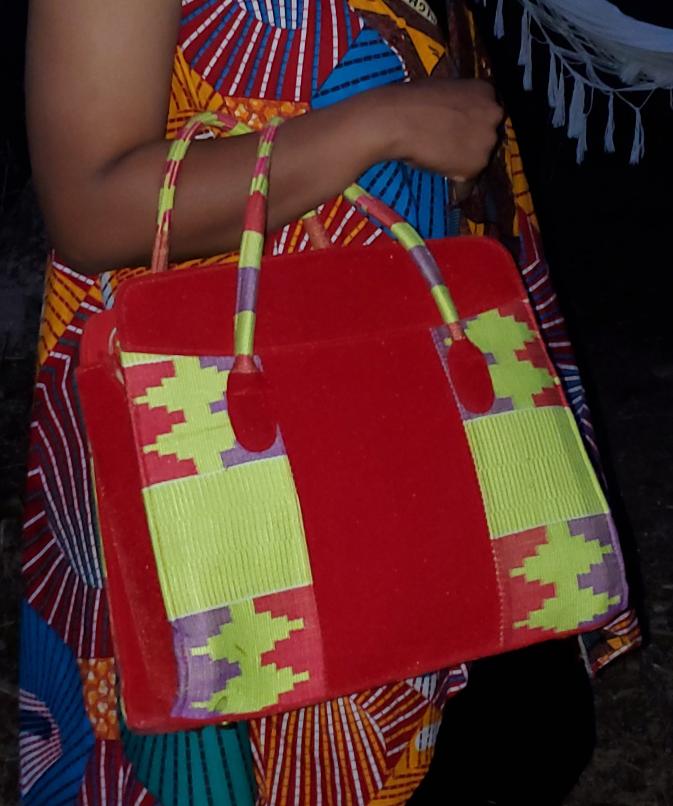 Weaved Kente With Suede Tote