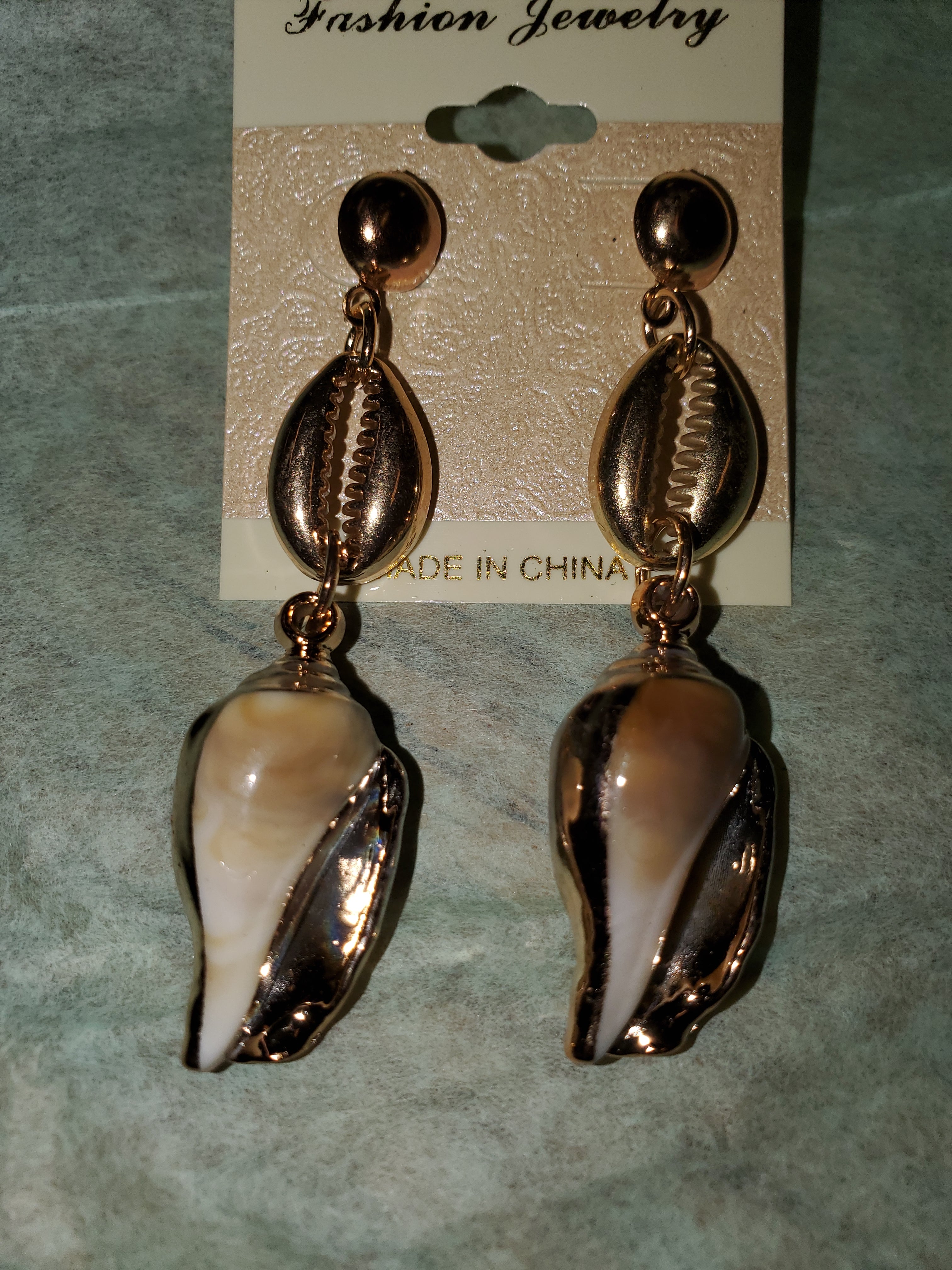 Cowrie And Shell Earrings