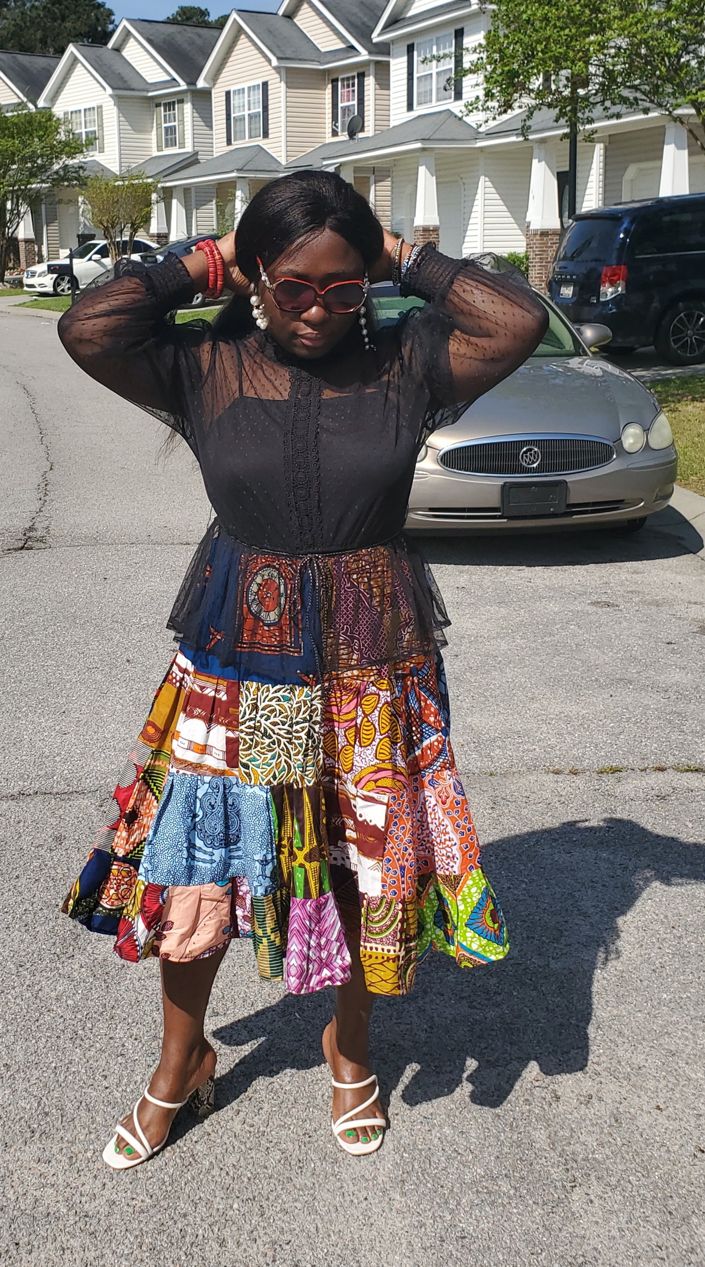 Ankara A shape Skirt