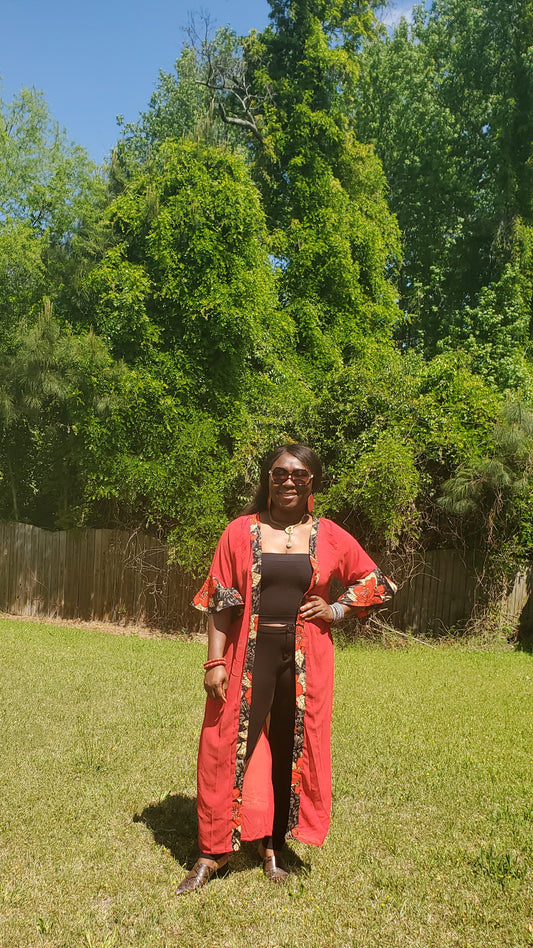 Red Ankara CoverUp