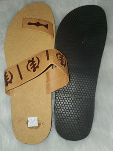 Unisex Symbolic Leather Slippers