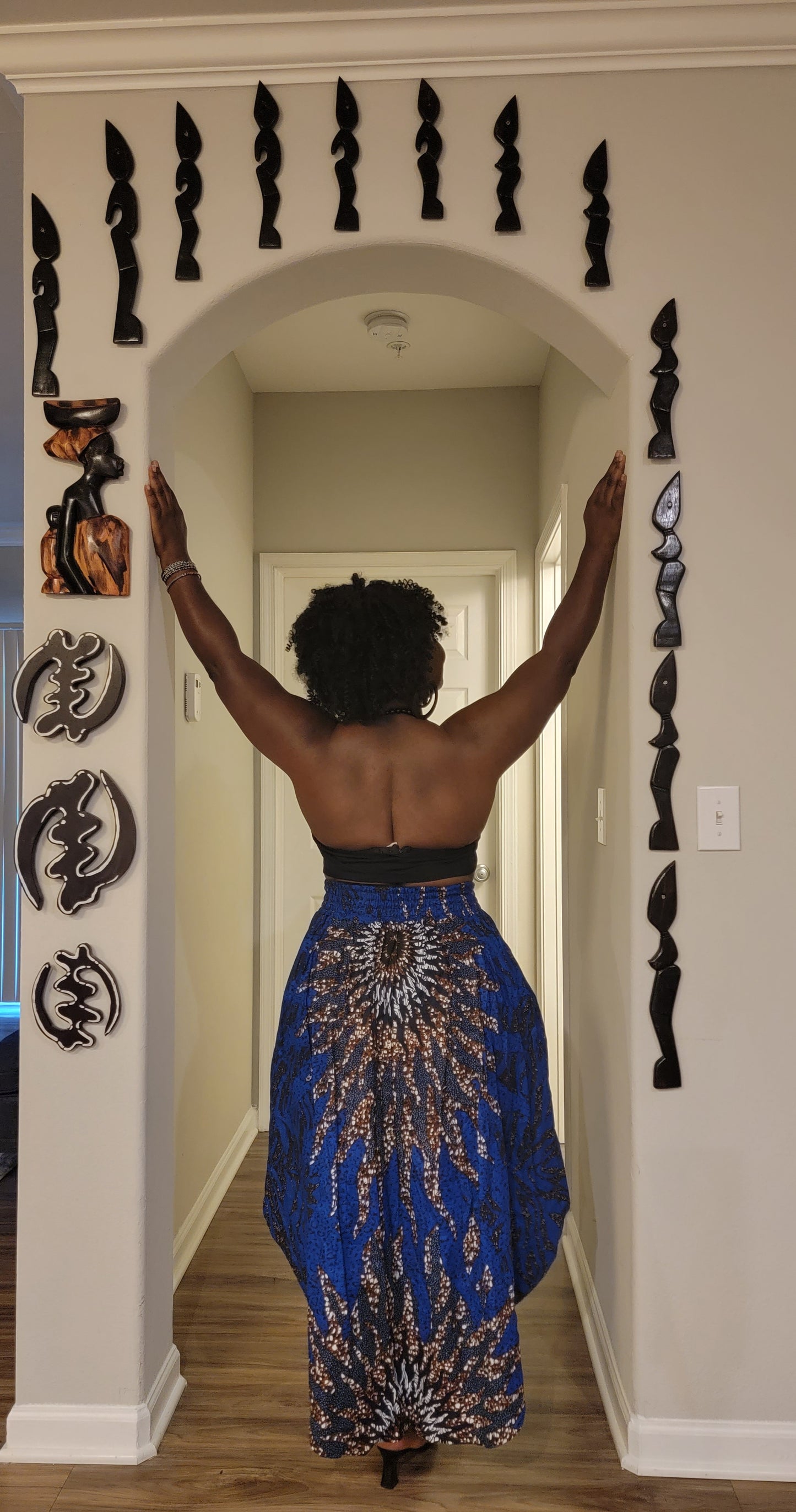 High Low African Print Skirt