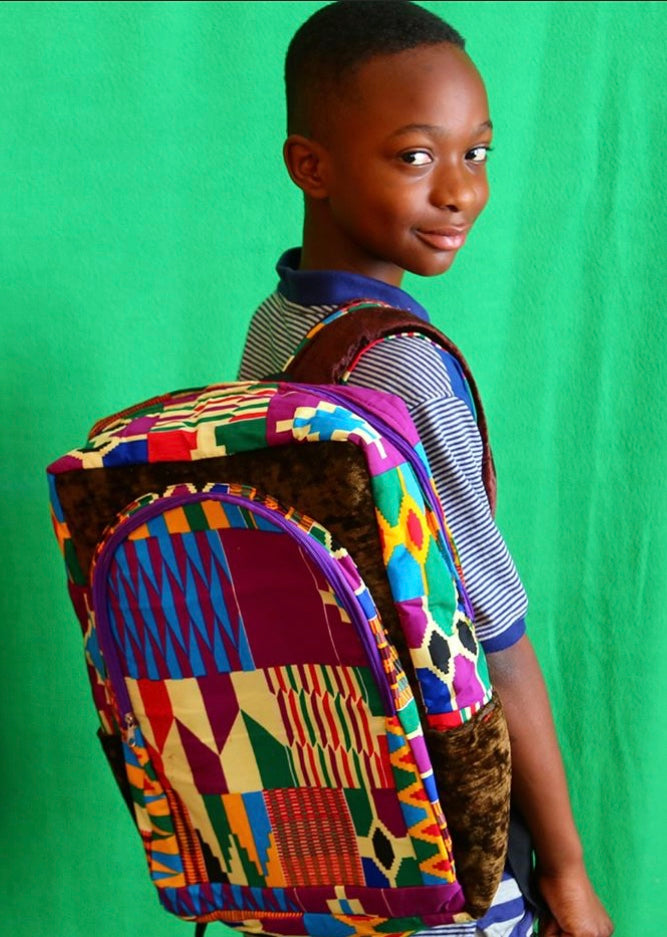 Ankara Red Back Pack