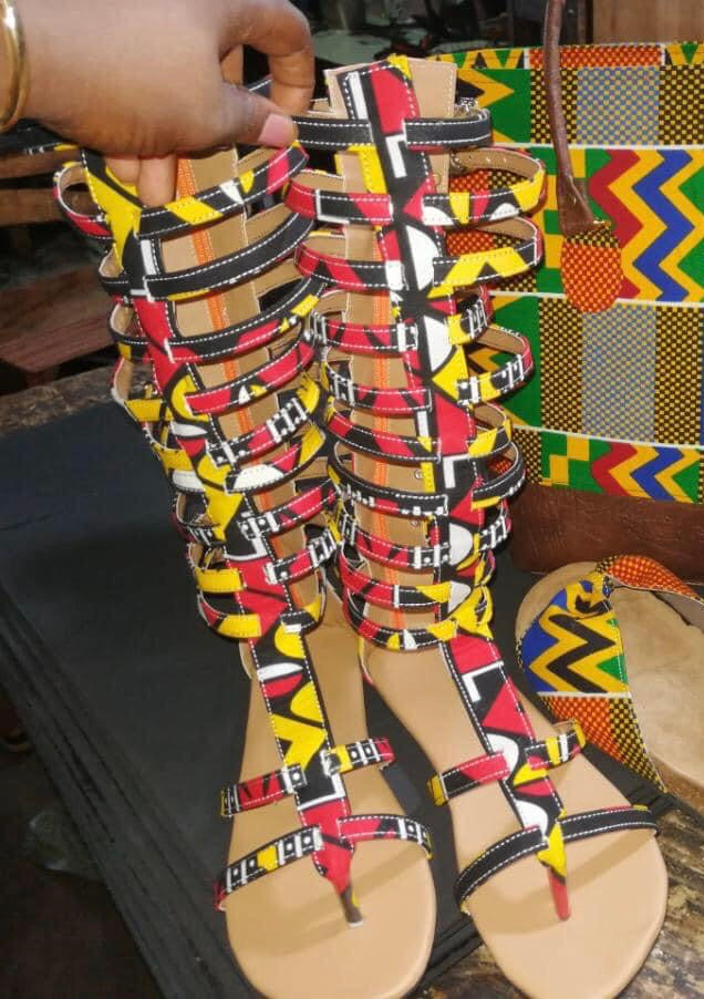 Ankara Gladiator Sandals