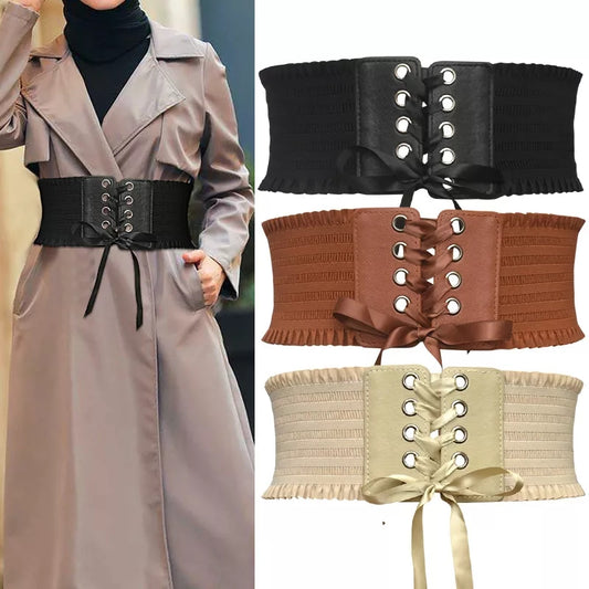 Soft Leather Wide Belt