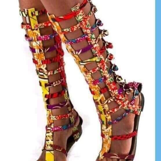 Ankara Gladiator Sandals