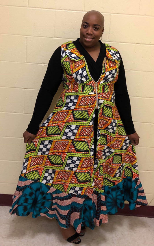 Ankara A Shape dress/Coat