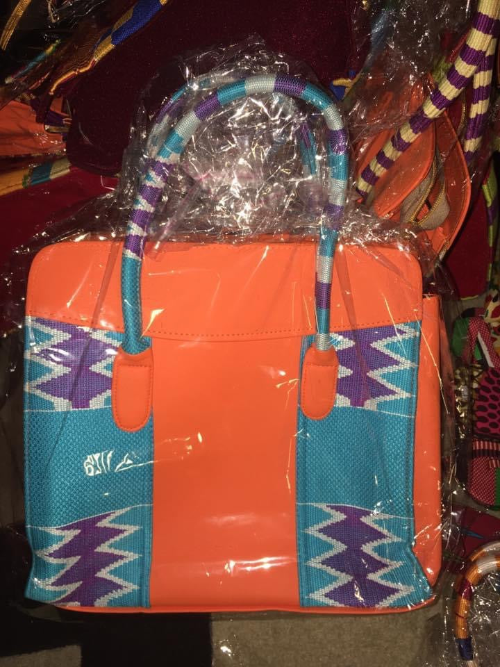 Weaved Kente Leather Bags