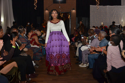 Jaceyln Purple & White Gown