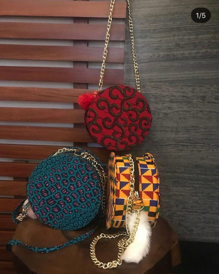 Ankara Round Side bag