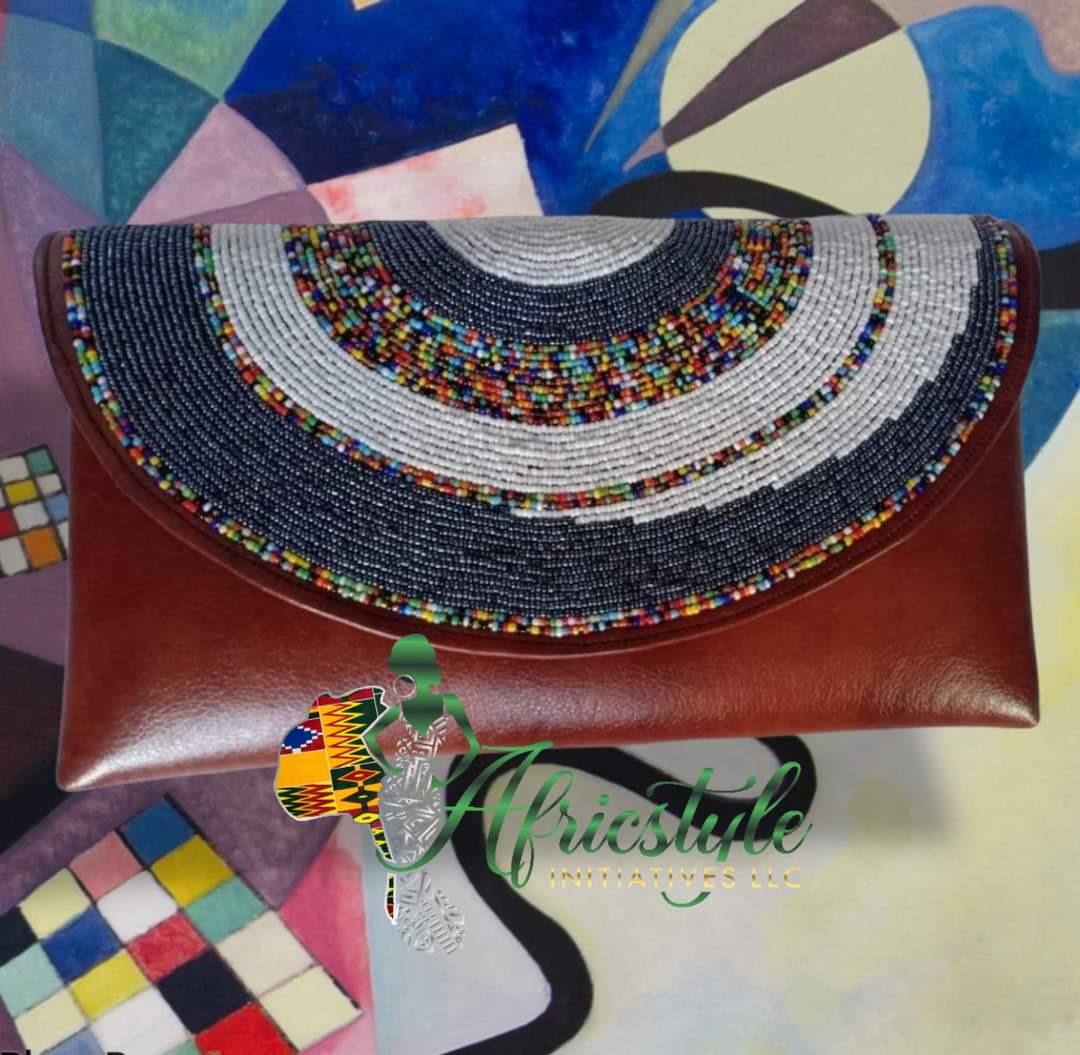 Leather Maasai Clutch