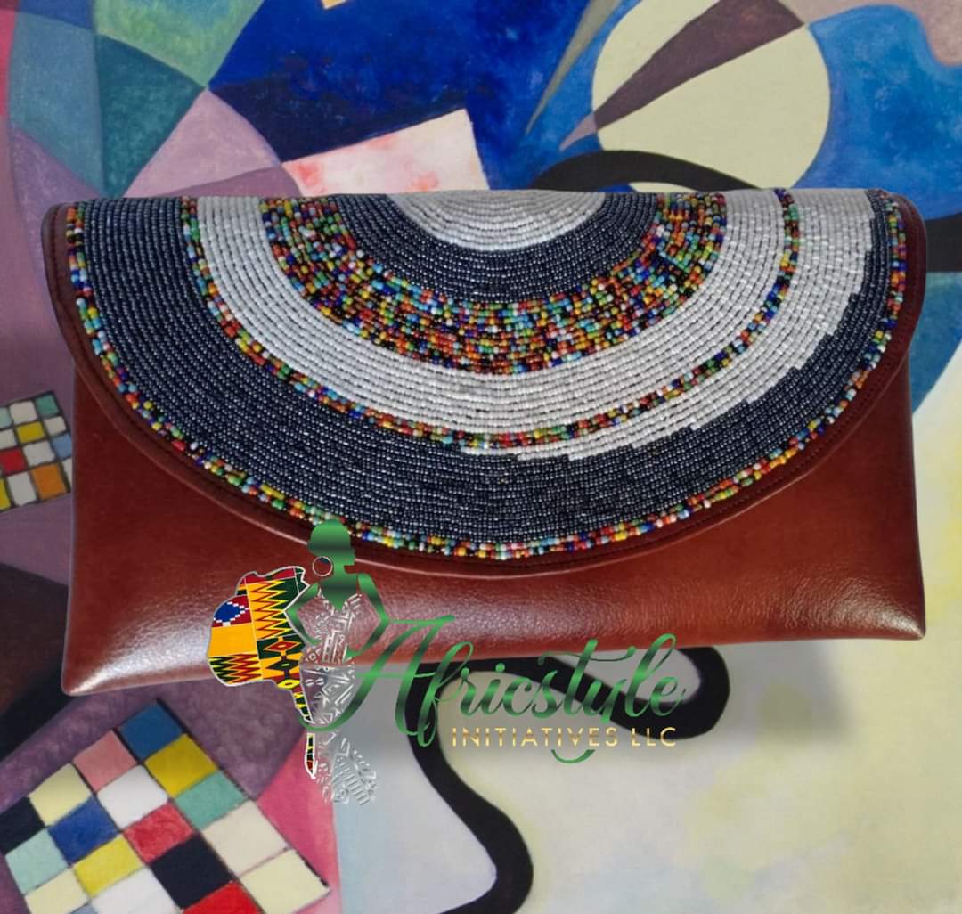 Leather Maasai Clutch