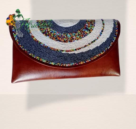 Leather Maasai Clutch