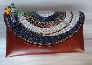 Leather Maasai Clutch