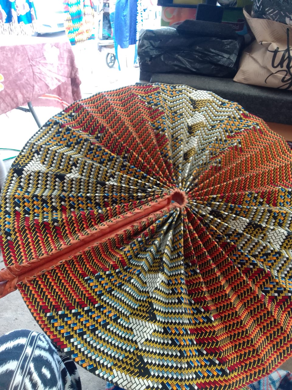 Jumbo African Print Fans