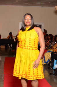 African Print Holter Dress
