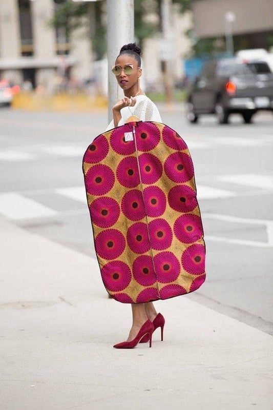 African print coat bag