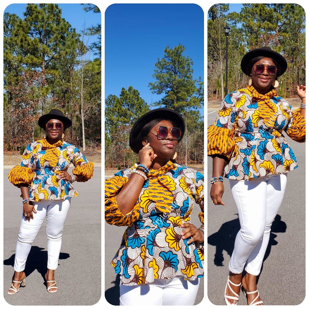 Ankara Top with Tie