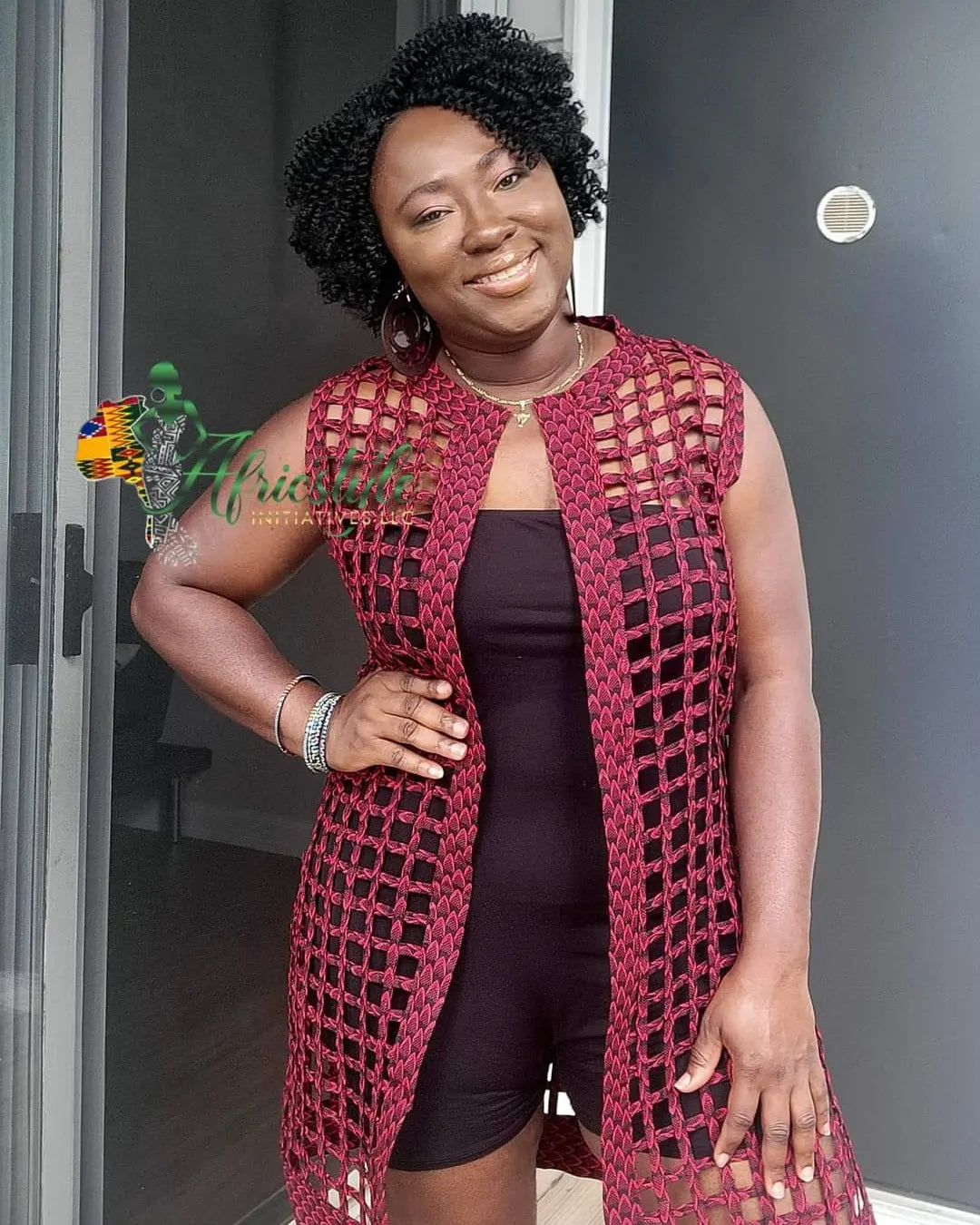 Ankara Webbed Coat