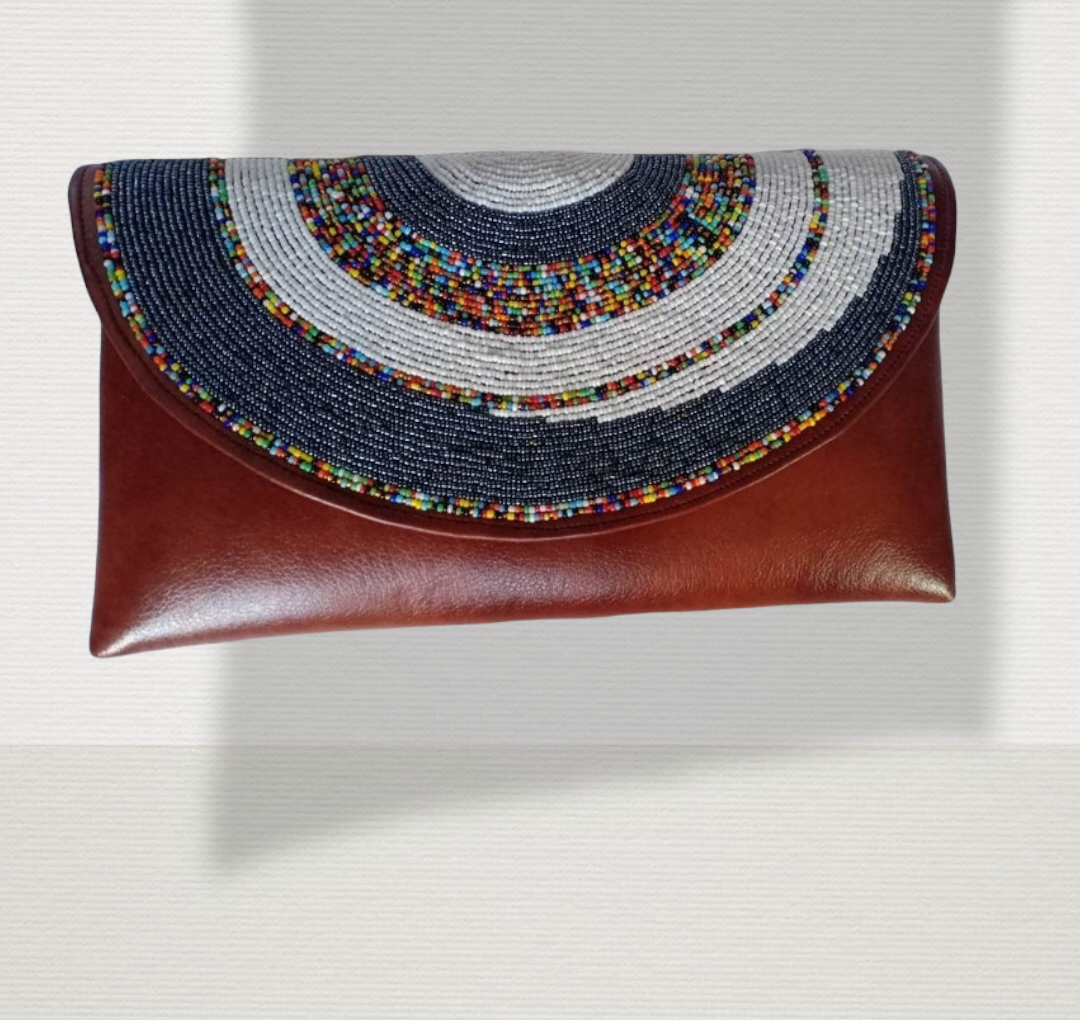 Leather Maasai Clutch