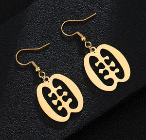 Small African Symbolic Gold/Silver Platted Earring