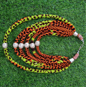 Corded African Print Necklaces