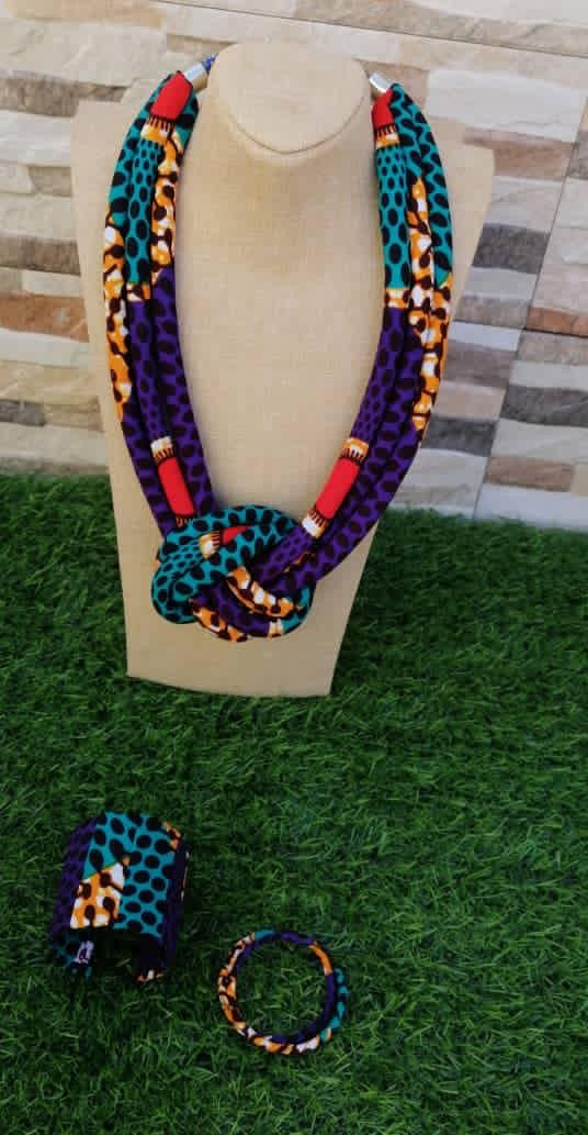 Ankara Rope Necklace Set