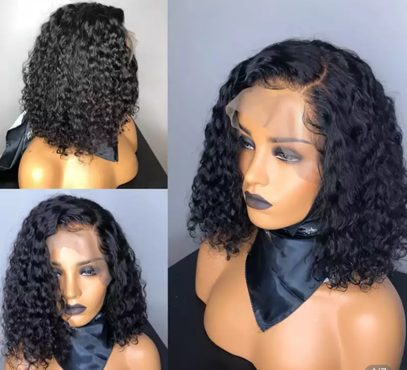 Blunt Cut Short Bob Wig Lace Frontal Closure Wig