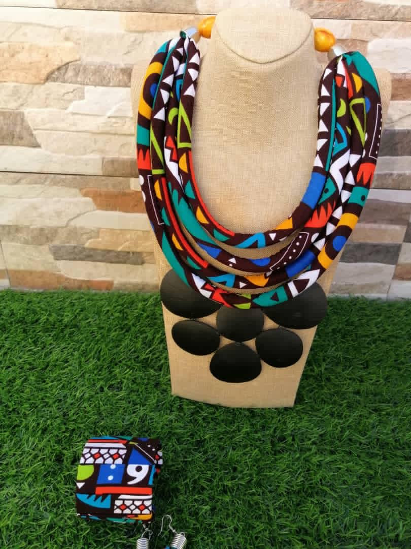 Ankara Rope Necklace Set