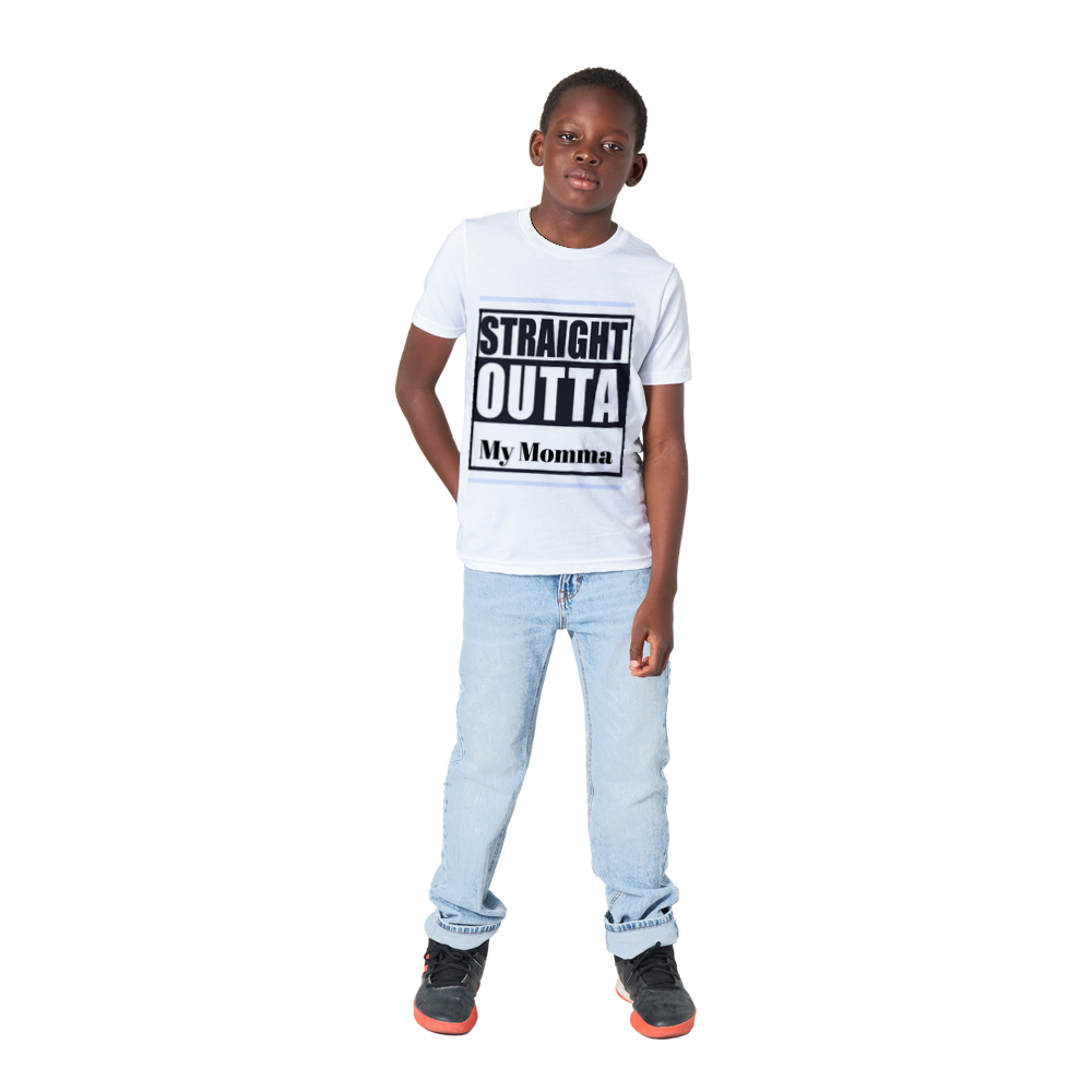 Straight Outt My Momma - Premium Kids Crewneck T-shirt