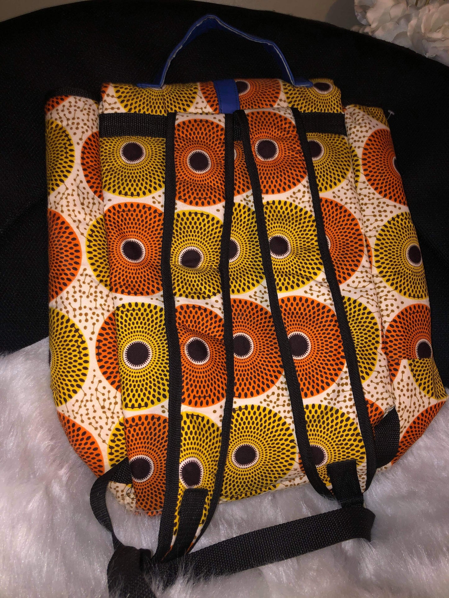 African Print Big Backpack