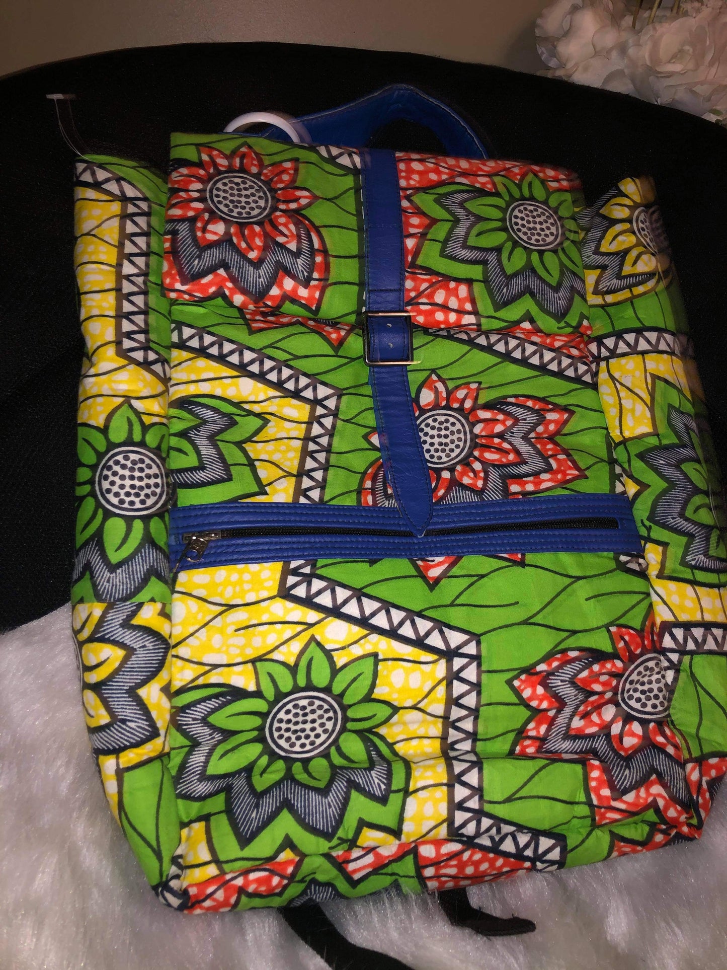 African Print Big Backpack