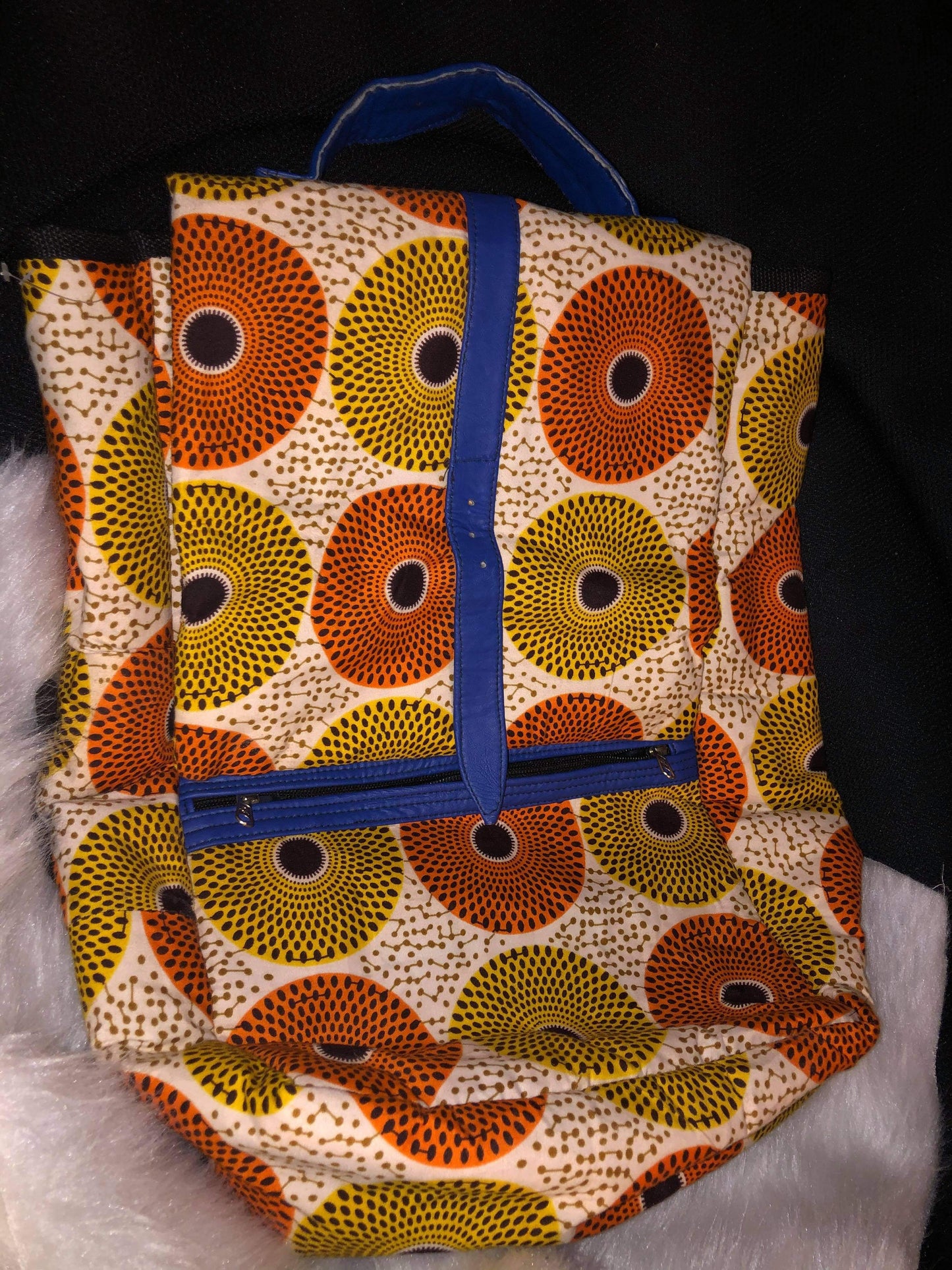 African Print Big Backpack