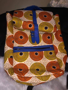 African Print Big Backpack