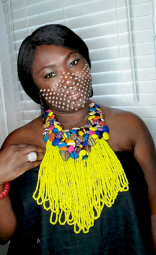 Multi-colored Bib Necklace