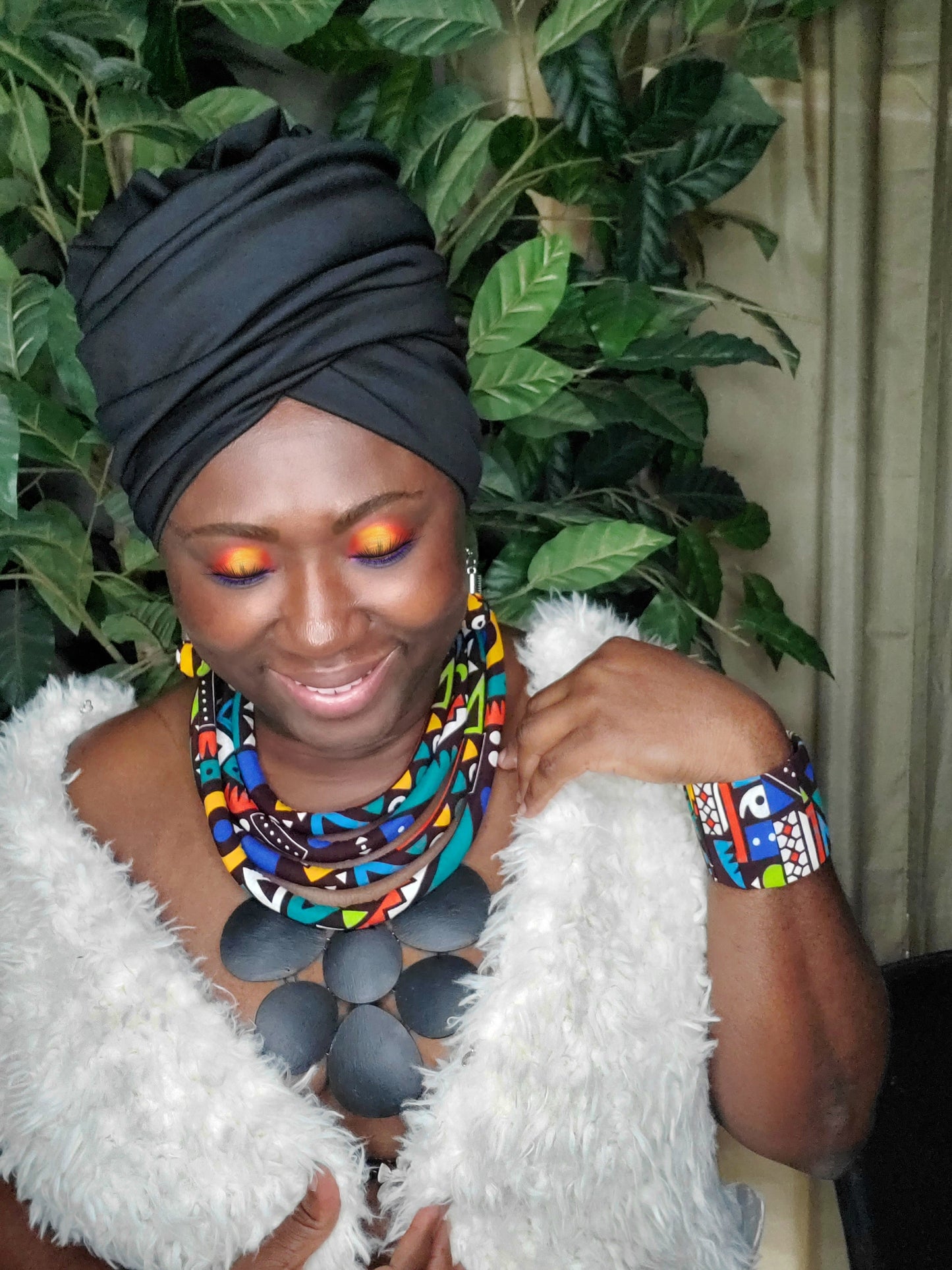 Ankara Rope Necklace Set