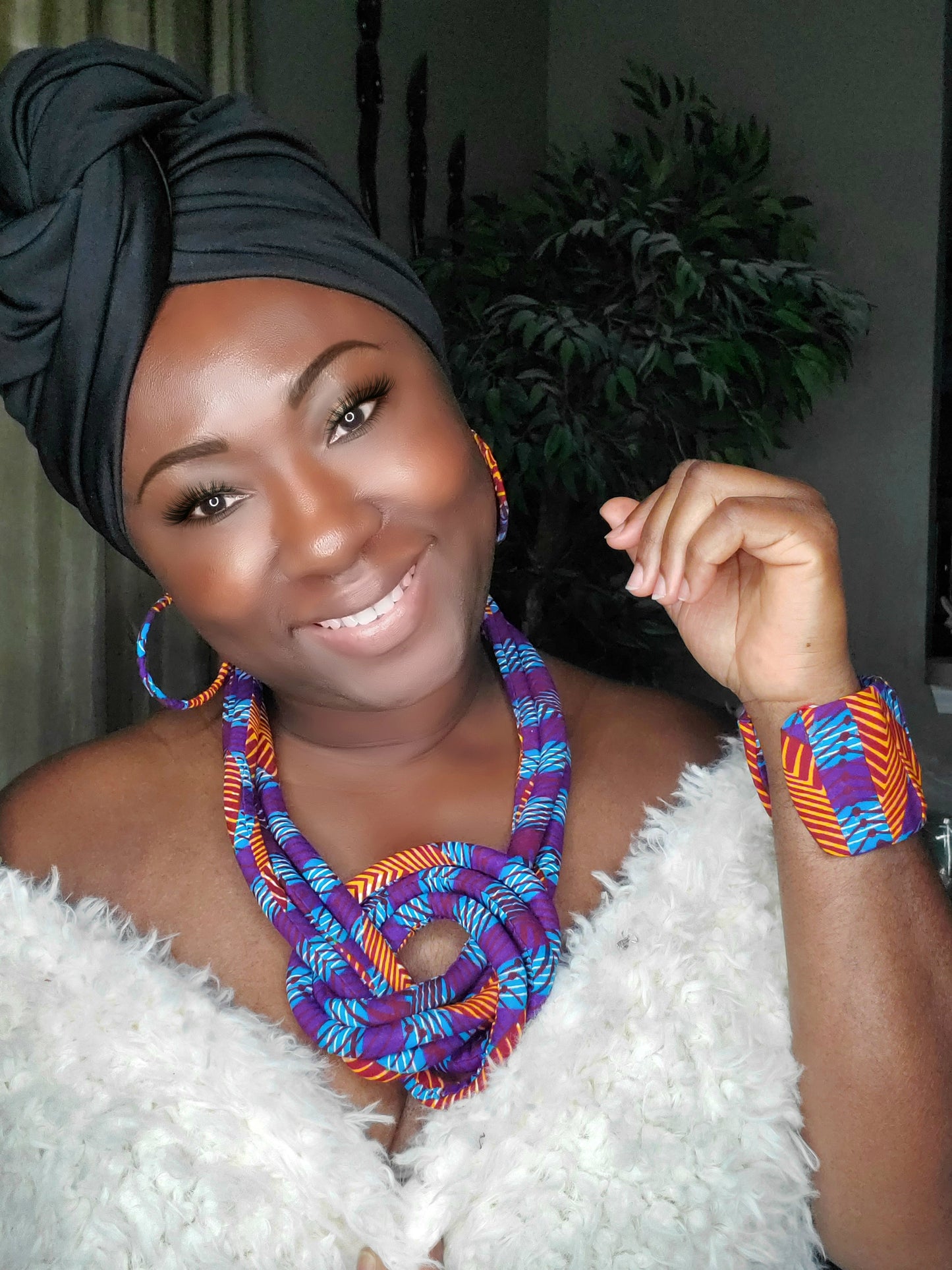 Ankara Rope Necklace Set